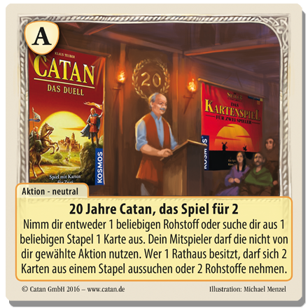 CATAN Duell Sonderkarte 20 Jahre