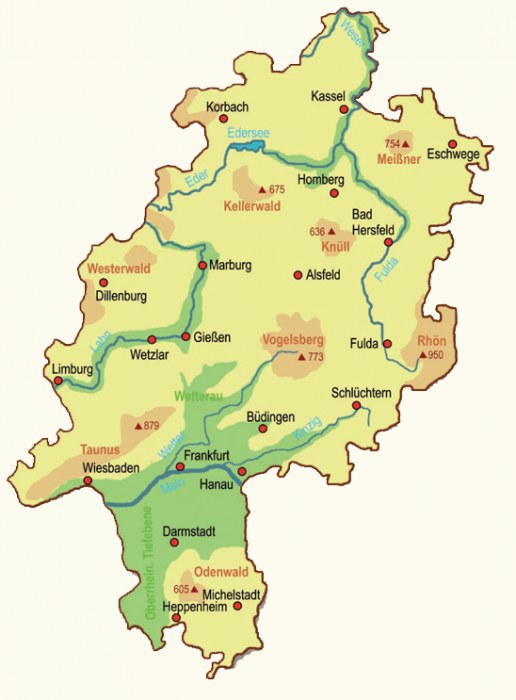 CATAN Länderszenario Hessen Karte