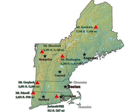 CATAN Länderszenario New England Karte