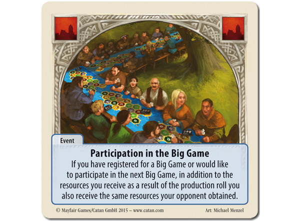 Rivals for CATAN Special Card Big Game