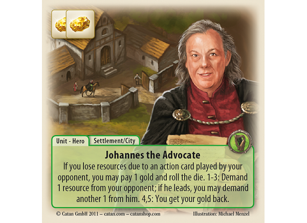 Rivals for CATAN Special Card Johannes