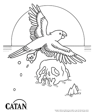 CATAN - Coloring Page - Parrot