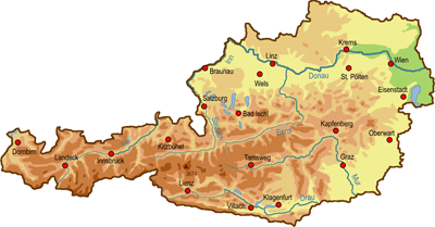 CATAN Länderszenario Österreich Karte