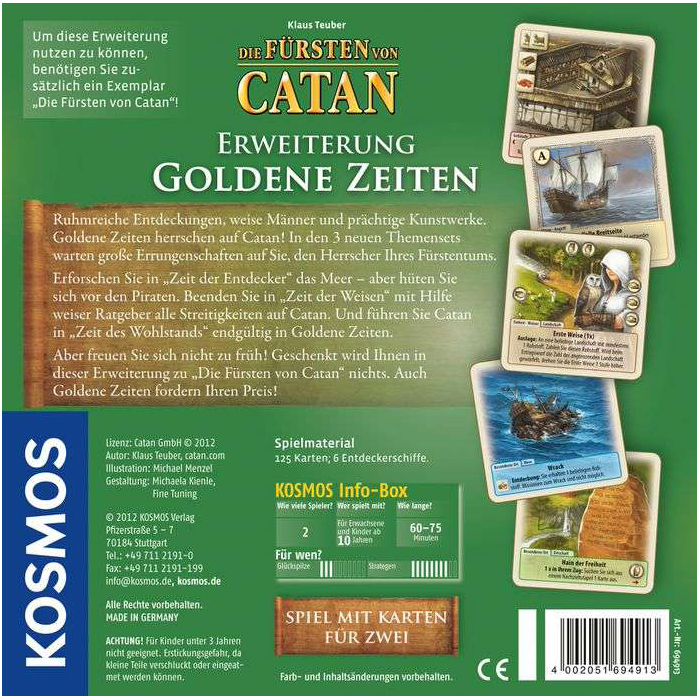 Fürsten von CATAN - Goldene Zeiten - Rückseite