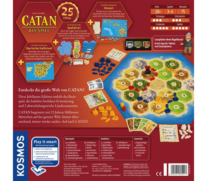 CATAN Jubiläumsbox 2020 Rückseite