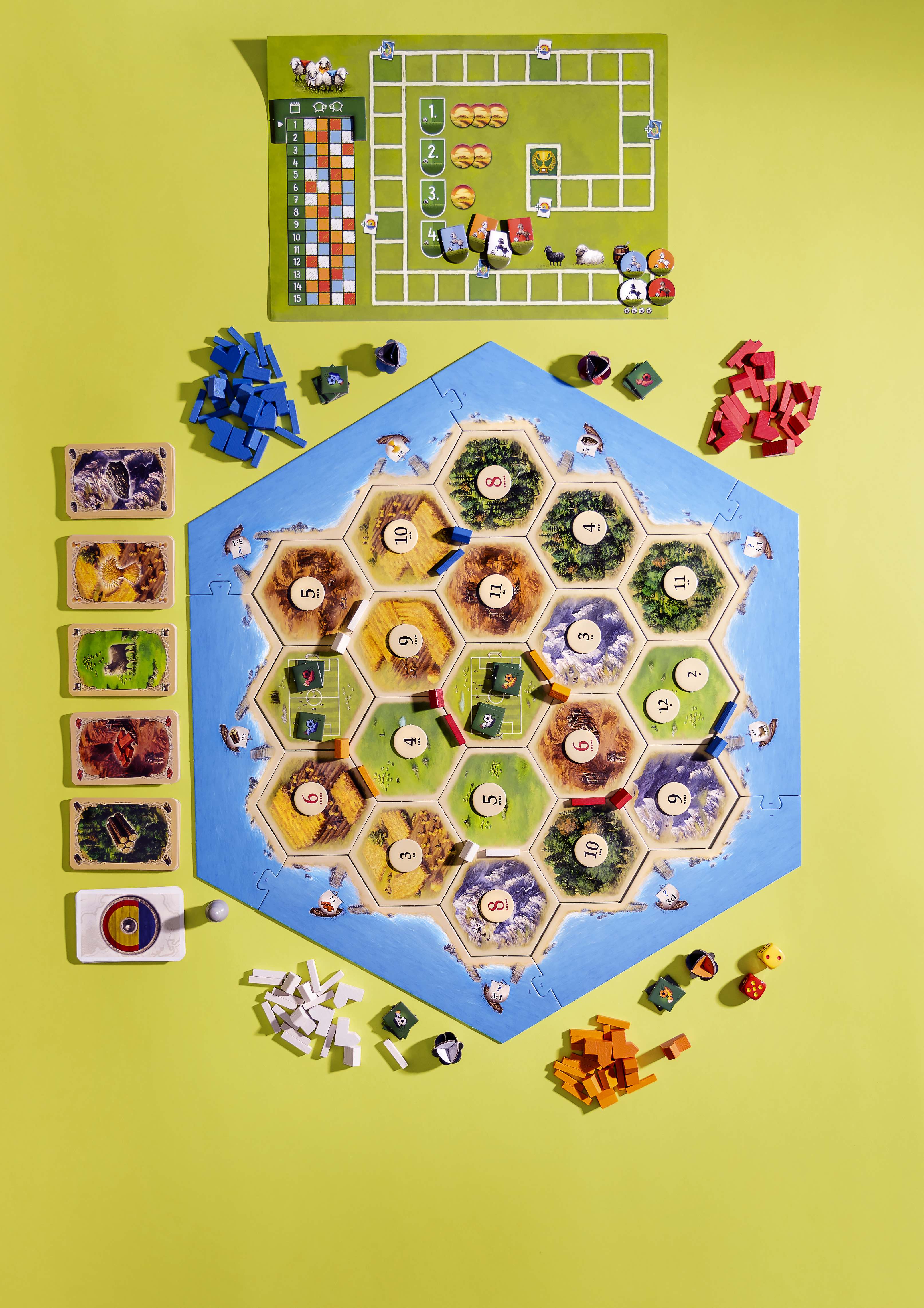 CATAN – Soccer Fever Editorial Photography - full board game setup